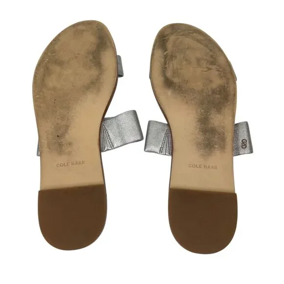 Cole Haan Findra II Slide Sandal Metallic Silver W09695 Women's Sz 9B - Picture 11 of 11